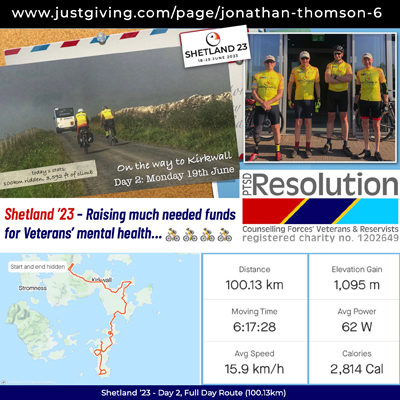 Fundraising Cyclist Takes on 7-day,750 km Shetlands Challenge for UK Forces Mental Health