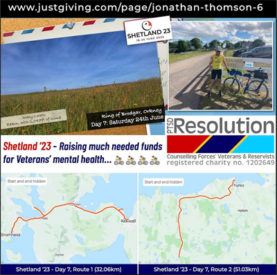 Fundraising Cyclist Takes on 7-day,750 km Shetlands Challenge for UK Forces Mental Health